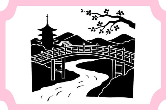 Asian Scenery Vector Illustration Guide