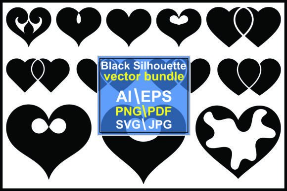 Black Heart Shapes: Varied Designs & Uses