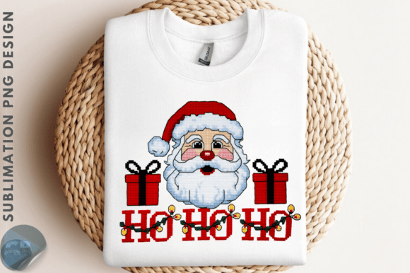Bringing Cozy Texture to Holiday Designs with Santa Faux Yarn Crochet Christmas PNG