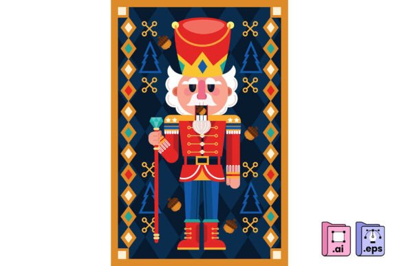 Classic Festive Nutcracker: A Guide to Flat-Style Holiday Illustrations