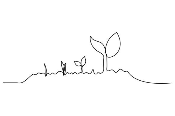 Continuous Line Design of Plant: Minimalist Aesthetics for Modern Visual Storytelling