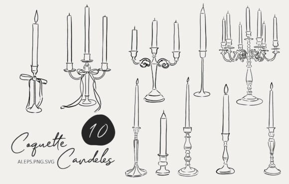Coquette Candles Clipart: A Minimalist Design Guide