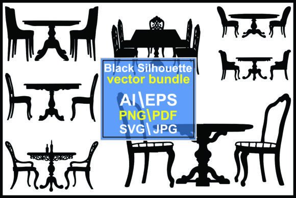 Dining Table & Chair Silhouettes