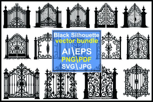 Elevating Design with Ornate Wrought Iron Gates Silhouettes