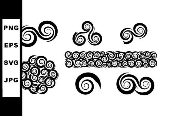 Evaluating Abstract Black Swirl Spiral Shapes Vector Assets for Design Projects