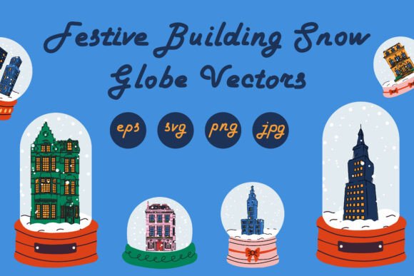 Festive Building Snow Globes Collection