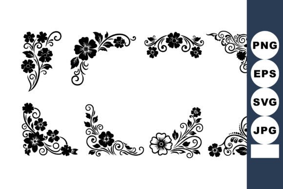 Floral Black Ornamental Frame Design Wit: Integrating Vintage Elegance into Modern Workflows
