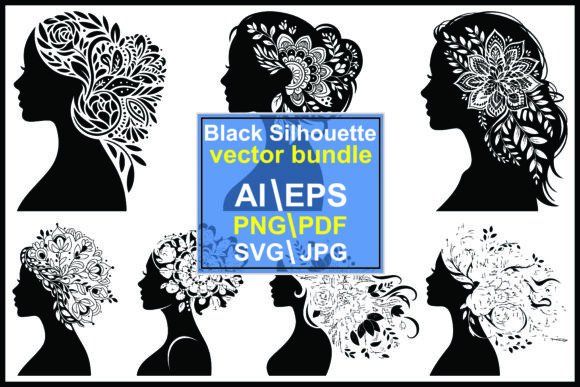 Floral Woman Silhouette Vector: A Design Resource Evaluation