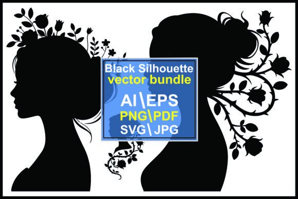 Floral Woman Silhouette Vector Bundle: A Versatile Design Resource