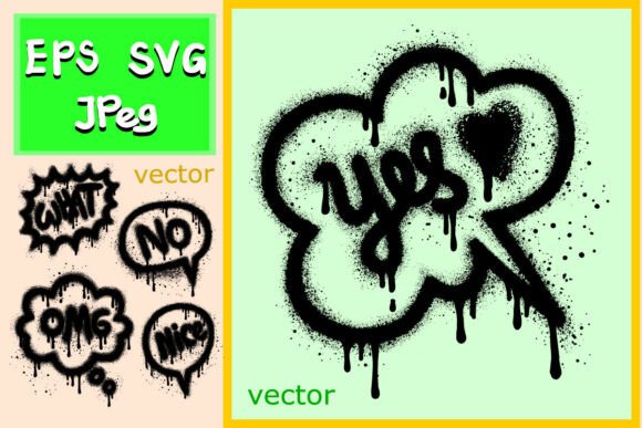 Graffiti Five Speech Bubble with Text: Injecting Urban Energy into Modern Design