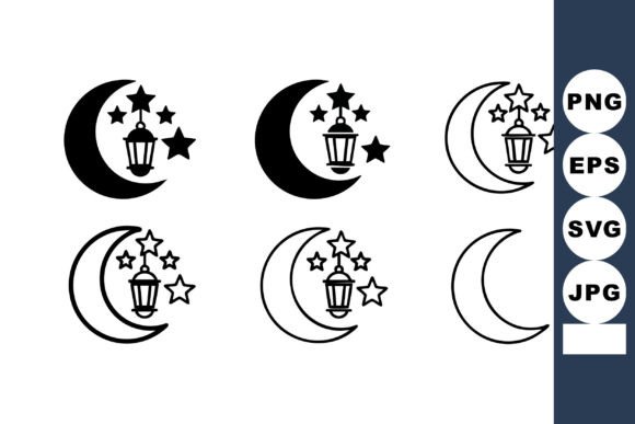 Harnessing the Mystical Aesthetic: The Strategic Value of Crescent Moon and Lantern Vector Icons W in Modern Design