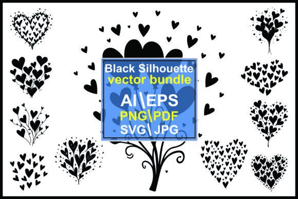 Heart Shape Flower Silhouette Vector: A Versatile Design Resource for Modern Creatives