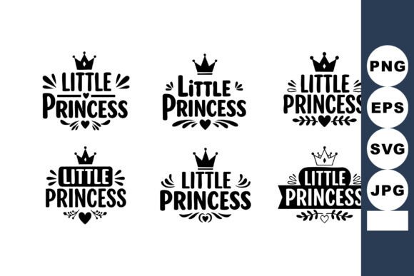 Little Princess Crown Typography Design