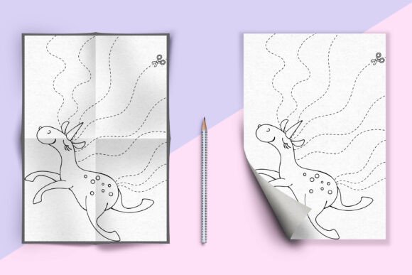 Mastering Fine Motor Skills with a Unicorn Cutting Practice Sheet PDF