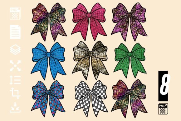 Mastering Modern Design with the Leopard Checkered Bow PNG Set