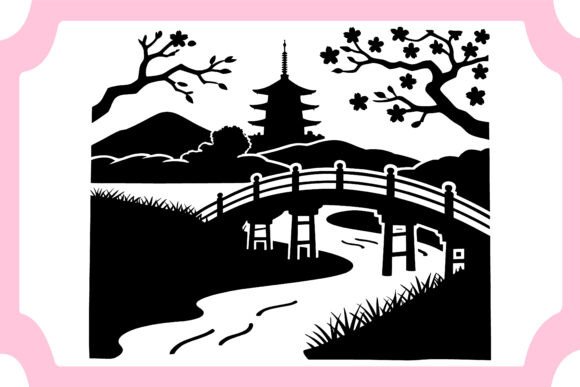 Mastering the Japanese Bridge Scene Vector for Modern Design and Fabrication