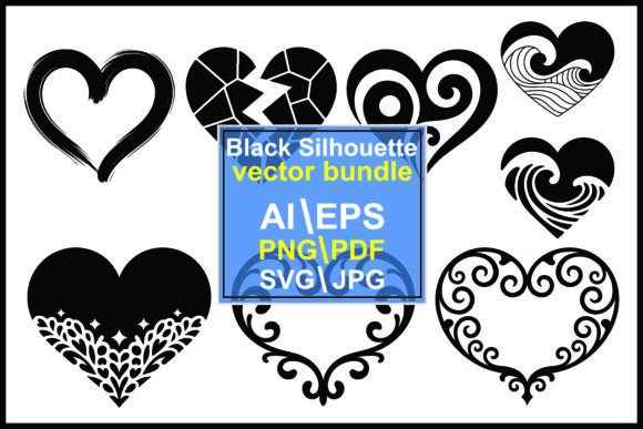 Mastering Visual Impact with a Collection of Black Heart Shapes