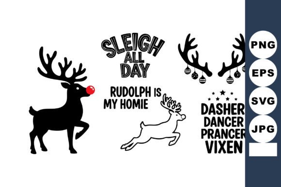 Playful Rudolph Reindeer Vector for Holiday Design