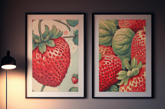 Retro Strawberry Illustration Collection