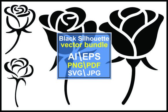 Rose Silhouette Icons: A Versatile Design Bundle