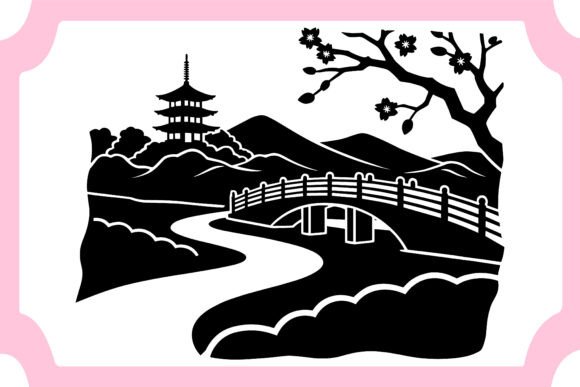 Unlocking Creative Potential with an Oriental Landscape Silhouette