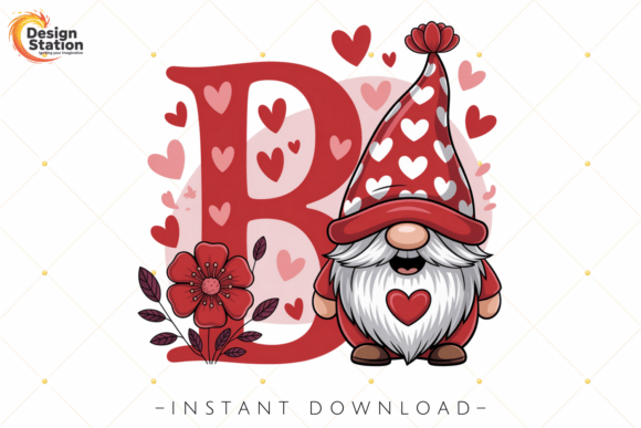 Valentine Cute Heart Gnome Letter B PNG: A Guide for Crafters and Designers
