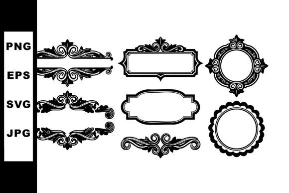 Vintage Ornamental Frames Set with Intri: Elevating Design with Classic Elegance