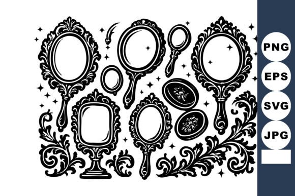 Vintage Ornate Hand Mirrors and Decorative Frames: A Design Resource Review